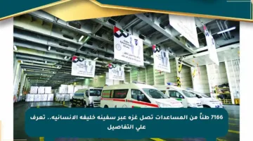 7166 طناً من المساعدات تصل غزة عبر سفينة خليفة الإنسانية.. تعرف على التفاصيل